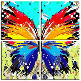 Painting by Numbers Colorful Butterfly 4-Panel